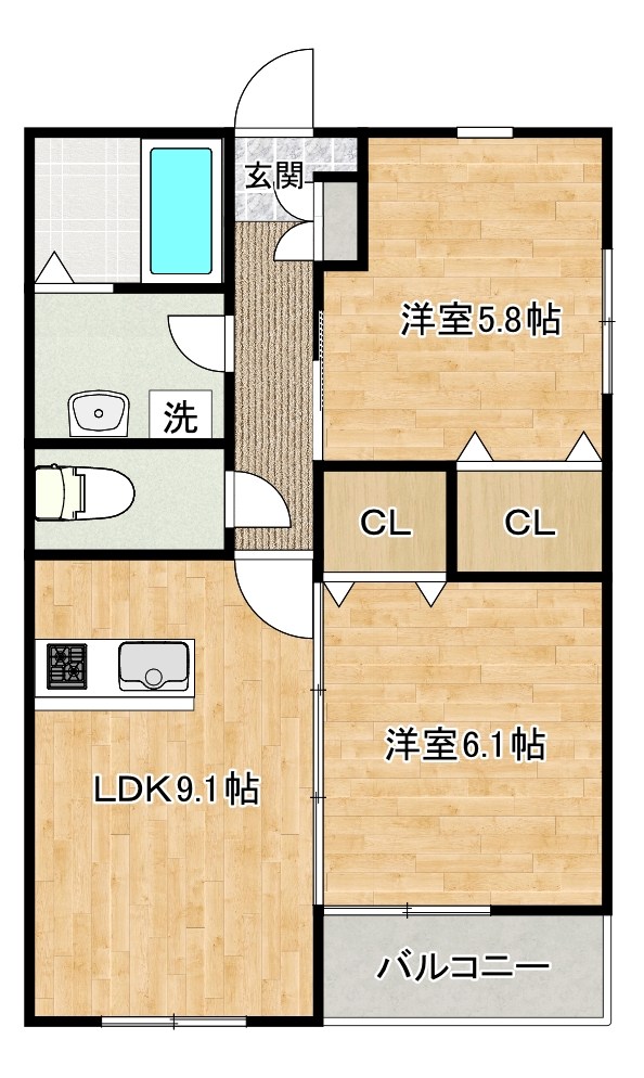 arflex社ノ木（アルフレックス社ノ木） 301号室 間取り