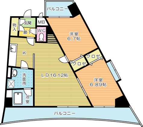 ＢＲＩＳ中井（ブリス中井） 803号室 間取り