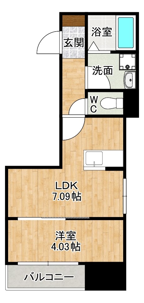 サニーガーデン銀座 201号室 間取り