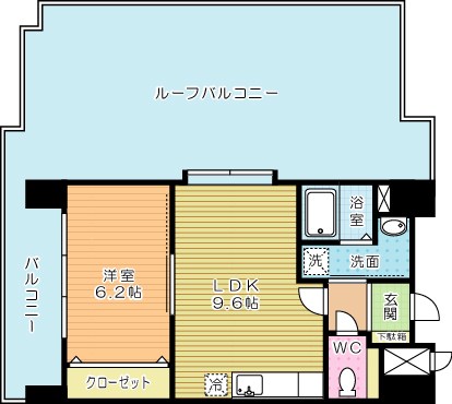 竪町センタービル 1002号室 間取り