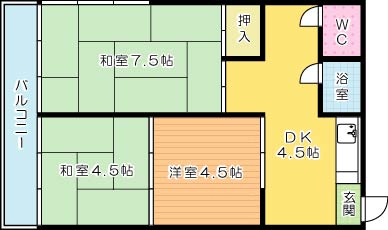 西田ビル 302号室 間取り