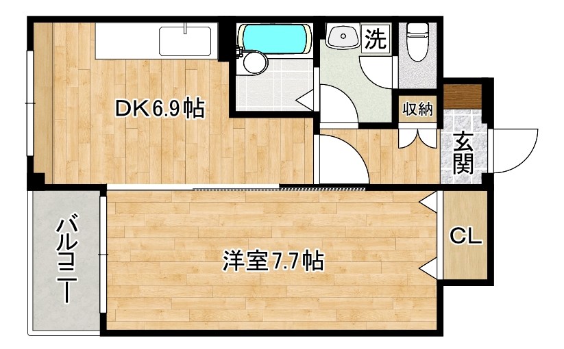 ＭＤＩインターフェイス竪町 502号室 間取り