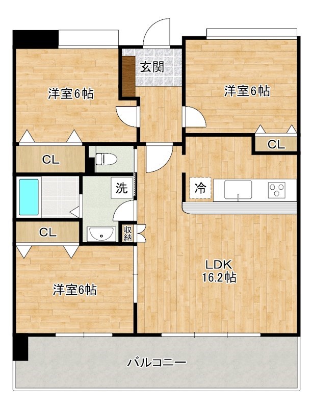 アンジェロポストⅡ 502号室 間取り