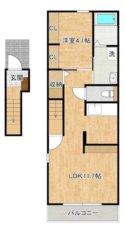ウエスト　アヴェニューB棟   203号室 間取り