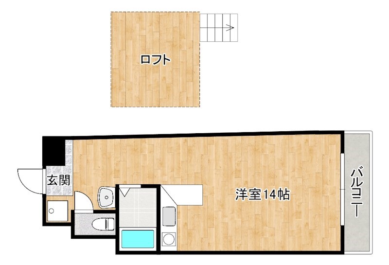 サンシティ日明 711号室 間取り