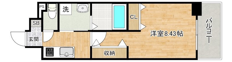 アクシオ北九州Ⅲ  202号室 間取り