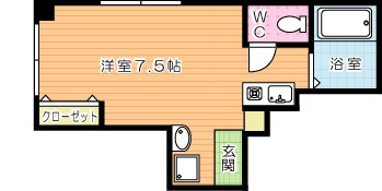 アミティエ片野  301号室 間取り