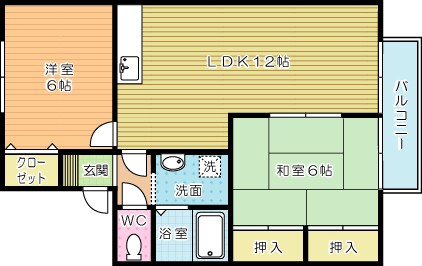 セジュール若園 101号室 間取り