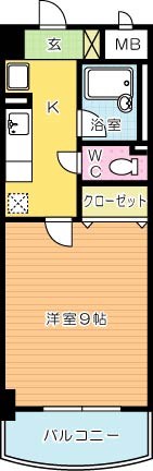 ウイングス片野Ⅱ 803号室 間取り