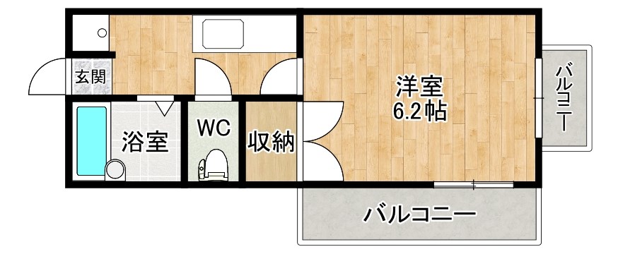 リファレンス北九大前 305号室 間取り