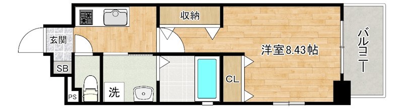 アクシオ北九州Ⅲ  1001号室 間取り