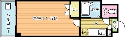 ロイヤルリージェント 505号室 間取り