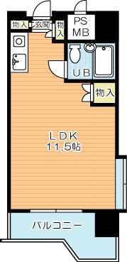 歯大前スカイマンション(分譲賃貸) 1003号室 間取り