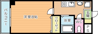 オークハイム 102号室 間取り