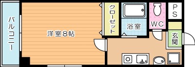 オークハイム 201号室 間取り