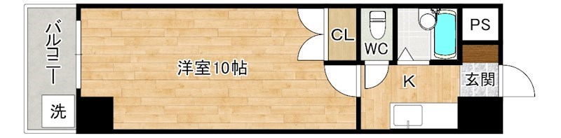 ウインズ三萩野  802号室 間取り