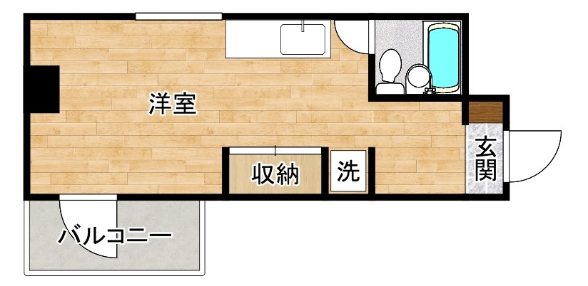 司城ビル  506号室 間取り