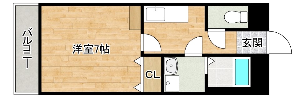 ミーナ清水  303号室 間取り