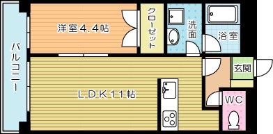 ＺＥＮ’Ｓ清水 206号室 間取り