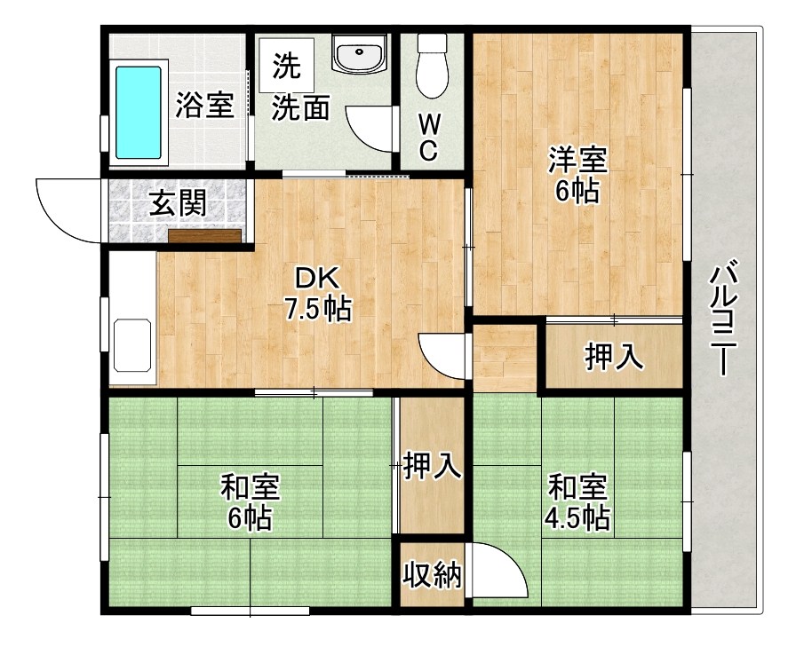 松本ビル 204号室 間取り