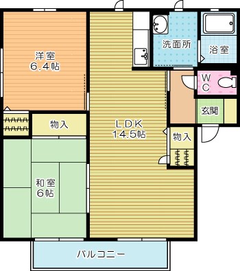 リバービュー　Ｂ棟  101号室 間取り