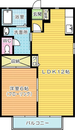 ベルセゾン 101号室 間取り