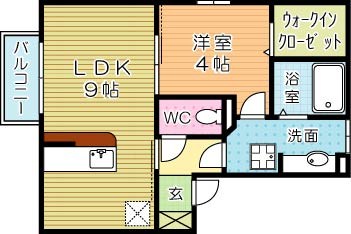リバーサイド唐戸Ⅱ 202号室 間取り