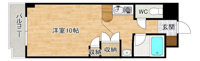 ベルガ清水 408号室 間取り
