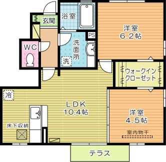 ボヌール 101号室 間取り