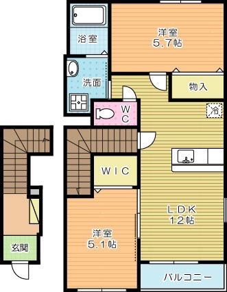 ヴィータ・フェリーチェ　新生Ⅳ 202号室 間取り