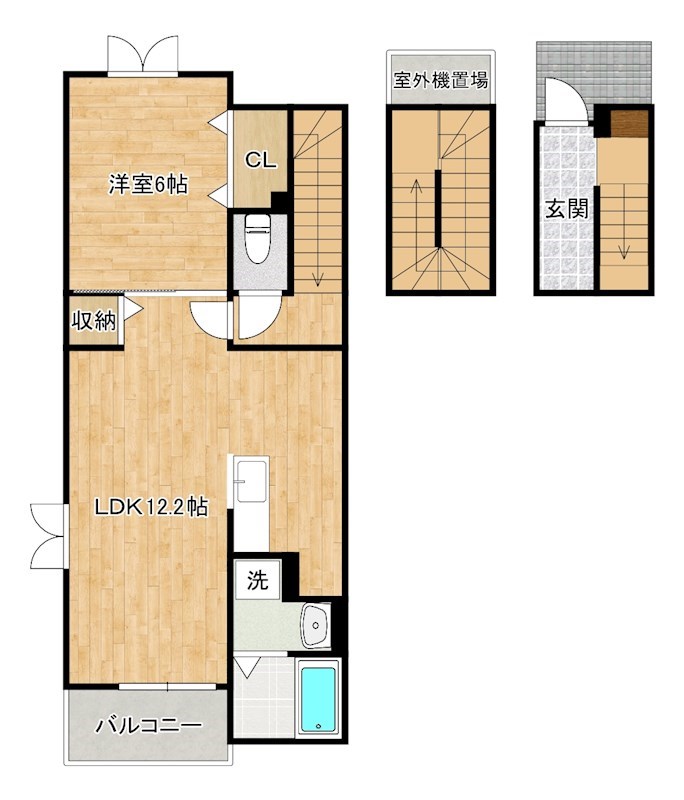ラインハイム足立山Ａ 303号室 間取り