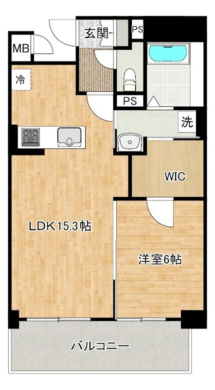 Mys Casetta Kokura（ミースカセッタ小倉） 204号室 間取り