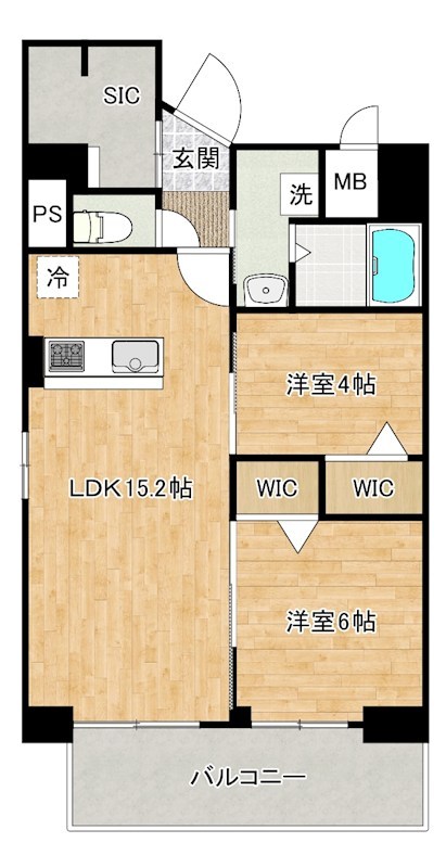 Mys Casetta Kokura（ミースカセッタ小倉） 1001号室 間取り