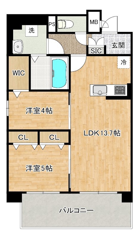 Mys Casetta Kokura（ミースカセッタ小倉） 1203号室 間取り