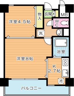 グレイス中井 203号室 間取り