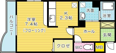 ボニート到津  307号室 間取り