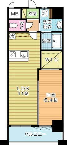 Advance Court Nakai（アドヴァンスコート中井） 902号室 間取り