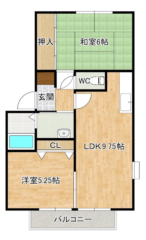 ソレジオ井堀 201号室 間取り