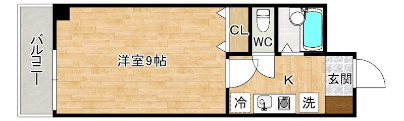 シャルム明石Ⅱ 506号室 間取り
