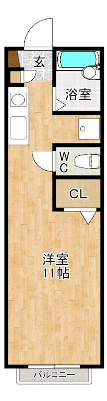 ディアス大田 101号室 間取り