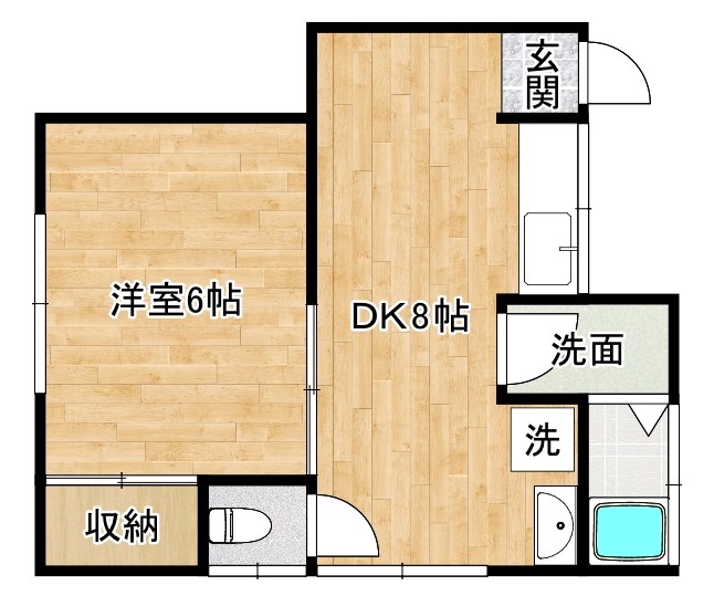 第７カネトハイツ  2号室 間取り