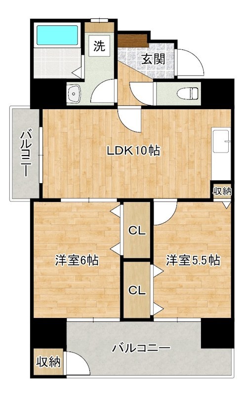 Bergamotto黄金（ベルガモット黄金） 305号室 間取り
