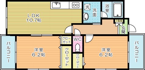 プレステージ緑ヶ丘 305号室 間取り