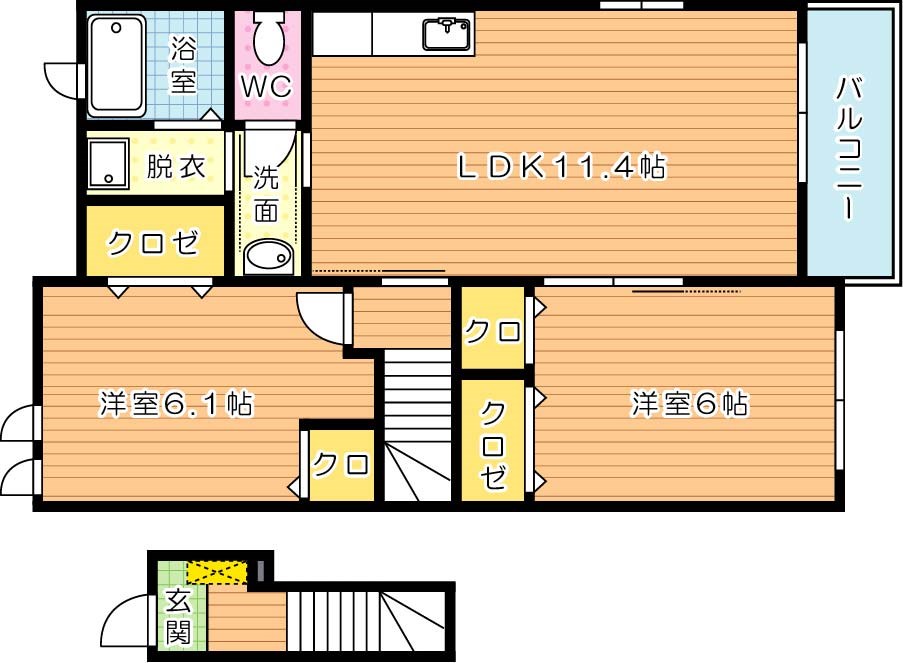 コスモス  201号室 間取り