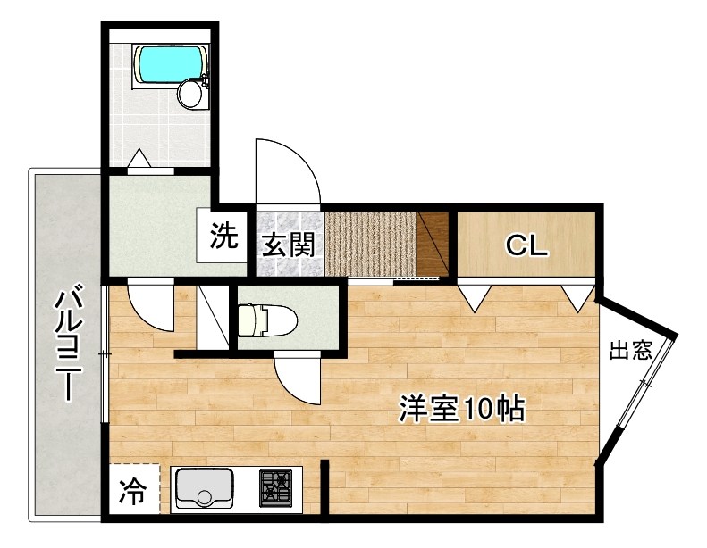 コーポ美生Ⅱ 306号室 間取り