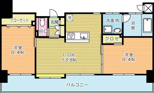 ヴェールヴァン田町 202号室 間取り