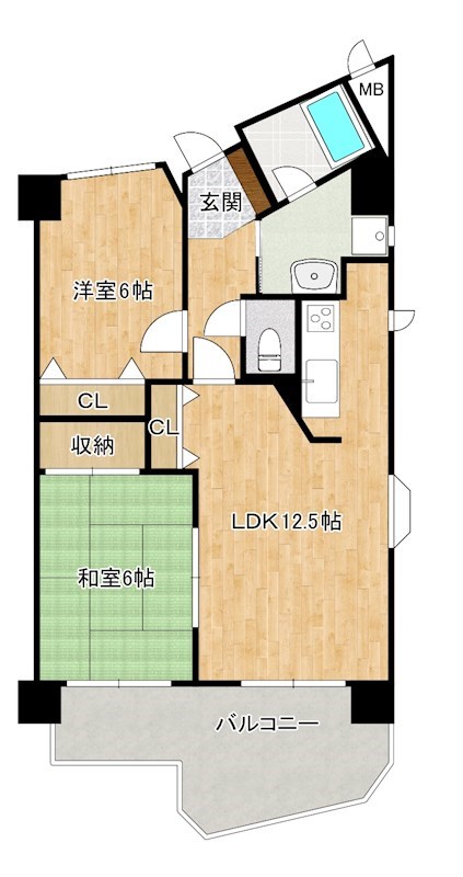 ピュアライフ田町 602号室 間取り