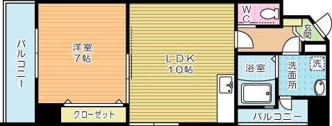 アンジェロポストⅦ 801号室 間取り