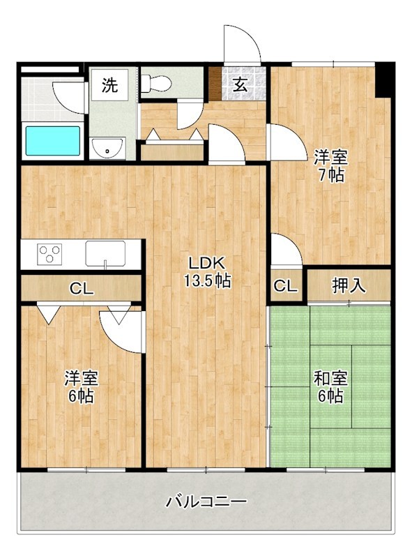 パストラール  703号室 間取り