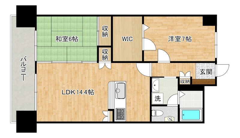 シャトレ大手町Ｓ棟 505号室 間取り